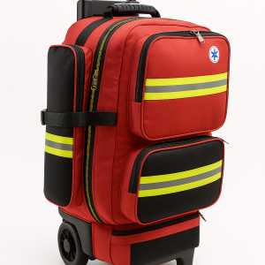red emergency travel bag